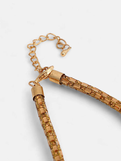 The Mirror Collar Necklace - Amber Gold-SOHINC6079