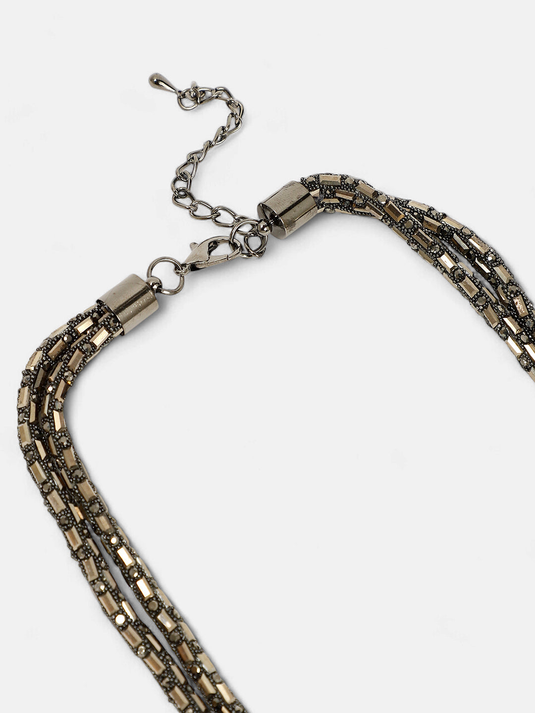 The Mirror Multi-Layer Necklace - Charcoal Grey-SOHINC6082
