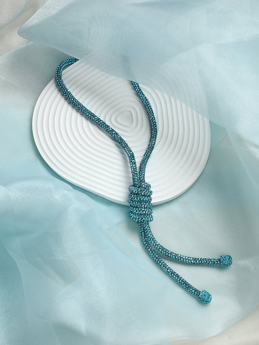The Jingle Sautoir Necklace - Sky Blue-SOHINC6084