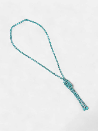 The Jingle Sautoir Necklace - Sky Blue-SOHINC6084