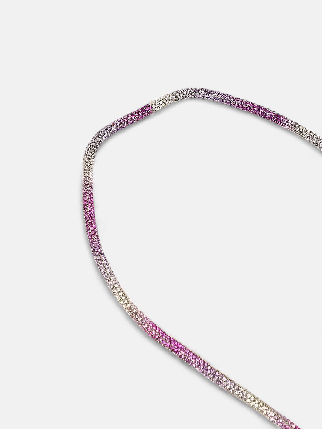 The Jingle Sautoir Necklace - Crystal Silver & Amerthyst Purple-SOHINC6085