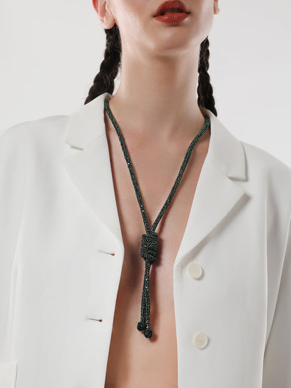 The Jingle Sautoir Necklace - Emerald Green-SOHINC6086