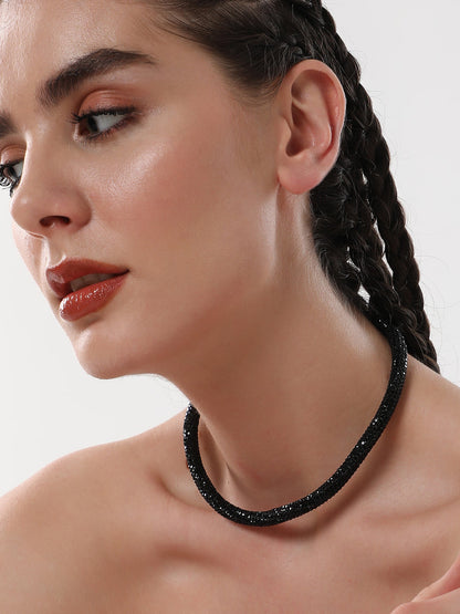 The Jingle Collar Necklace - Onyx Black-SOHINC6087