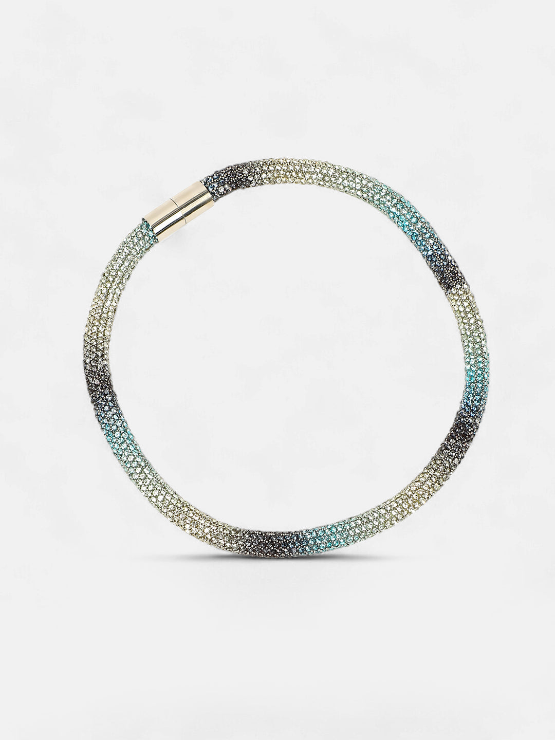 The Jingle Collar Necklace - Crystal Silver & Sky Blue-SOHINC6088