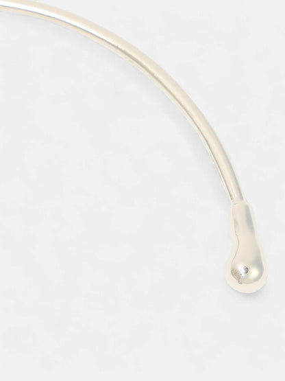 The Drip Torque Necklace - Metallic Silver-SOHINC6089