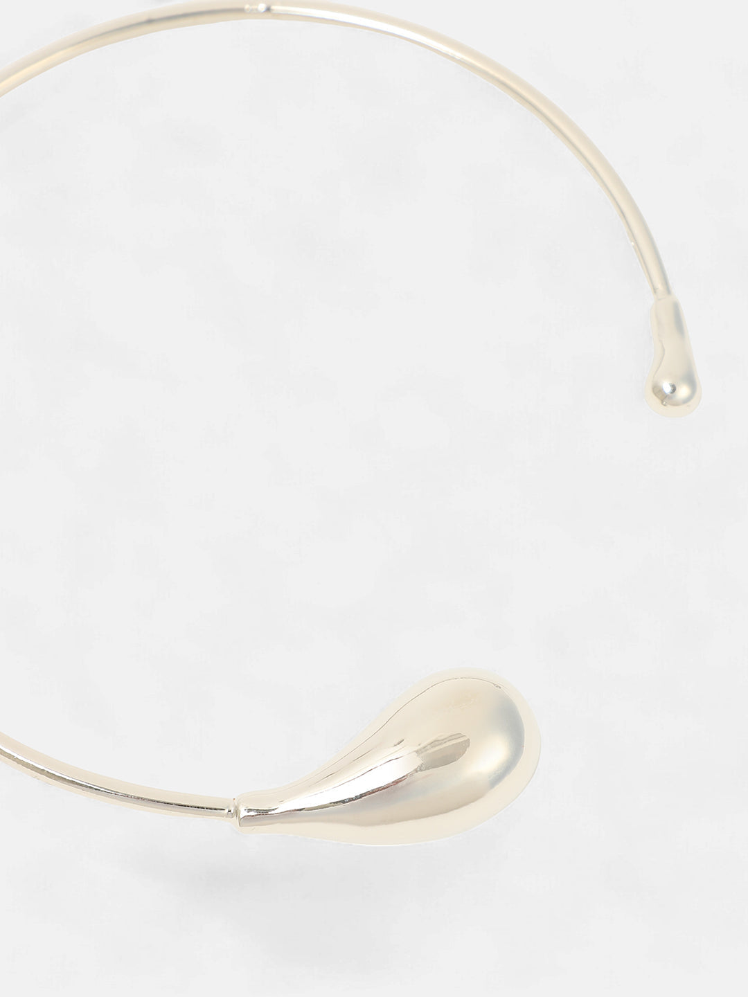 The Drip Torque Necklace - Metallic Silver-SOHINC6089
