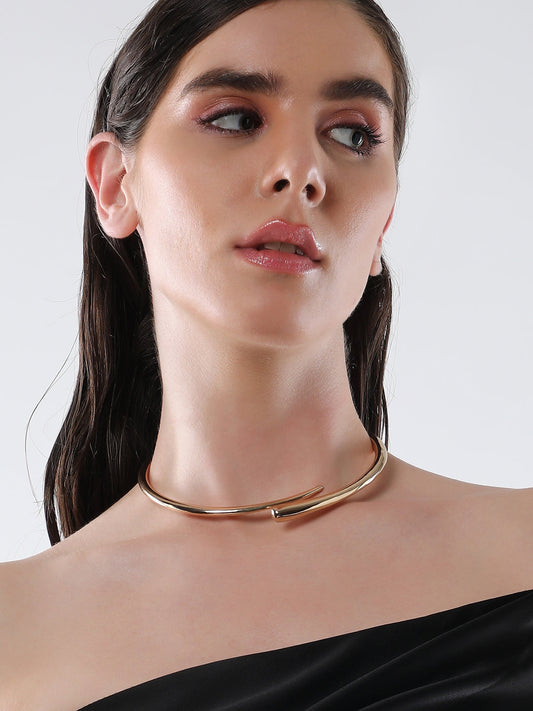 The Stroke Torque Necklace - California Gold-SOHINC6090