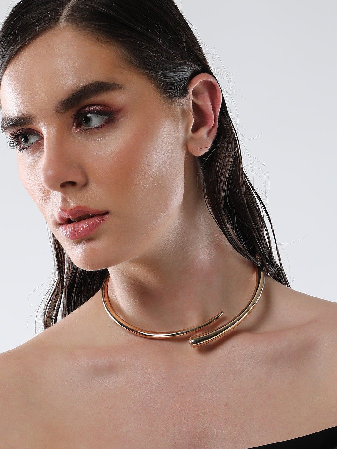 The Stroke Torque Necklace - California Gold-SOHINC6090