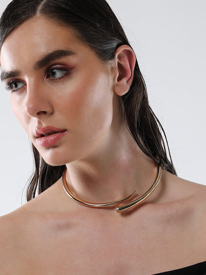 The Stroke Torque Necklace - California Gold-SOHINC6090