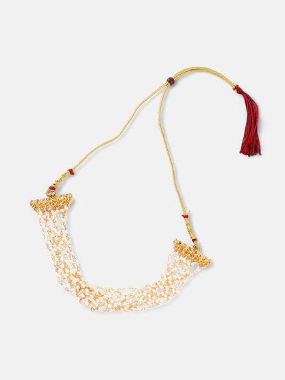 The Pebbles Collar Necklace - Pearl White-SOHINC6127