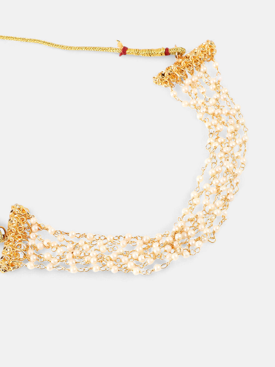 The Pebbles Collar Necklace - Pearl White-SOHINC6127