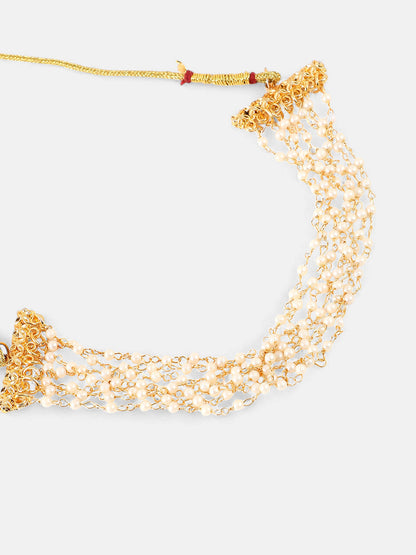 The Pebbles Collar Necklace - Pearl White-SOHINC6127