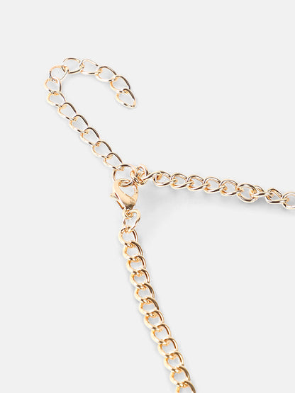 The Marquise Statement Necklace - Amber Yellow-SOHINC6128