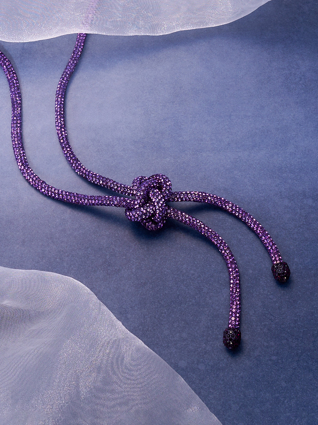 The Jingle Sautoir Necklace - Amerthyst Purple-SOHINC6141