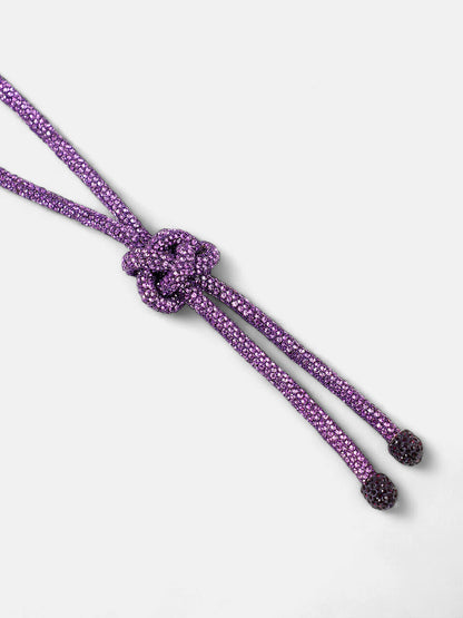 The Jingle Sautoir Necklace - Amerthyst Purple-SOHINC6141