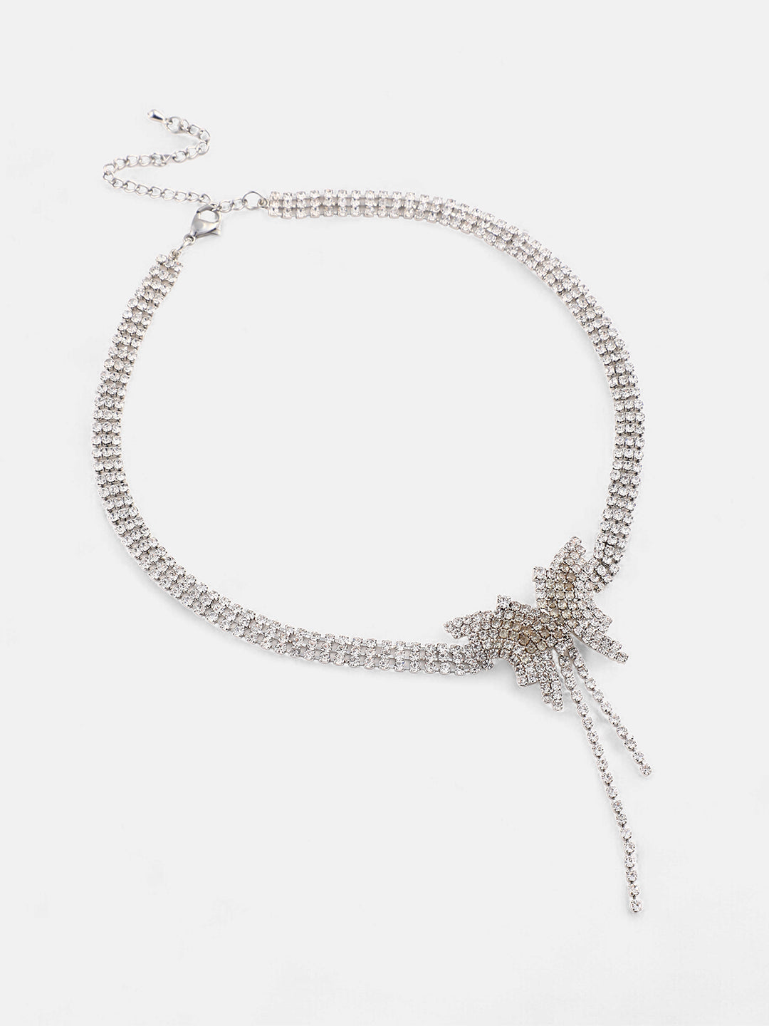 The Bijou Papillon Collar Necklace - Crystal Silver-SOHINC6204