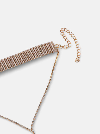 The Bijou Multi-Layer Necklace - Crystal Silver-SOHINC6205
