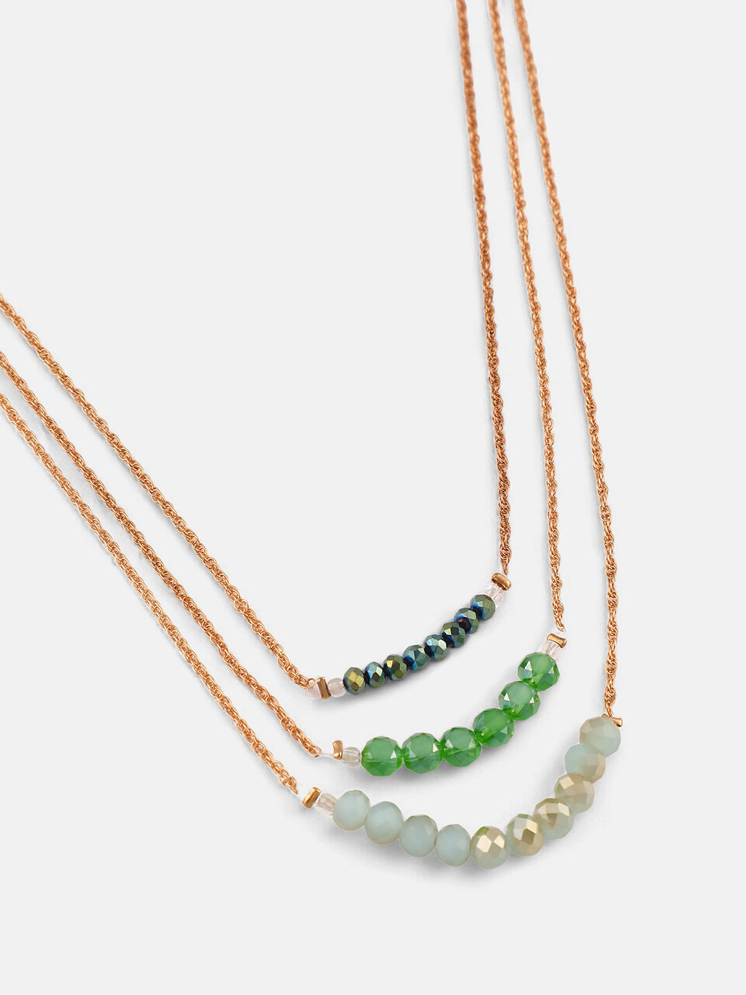 The Riviera Multi-Layer Necklace - Kelly Green-SOHINC6206