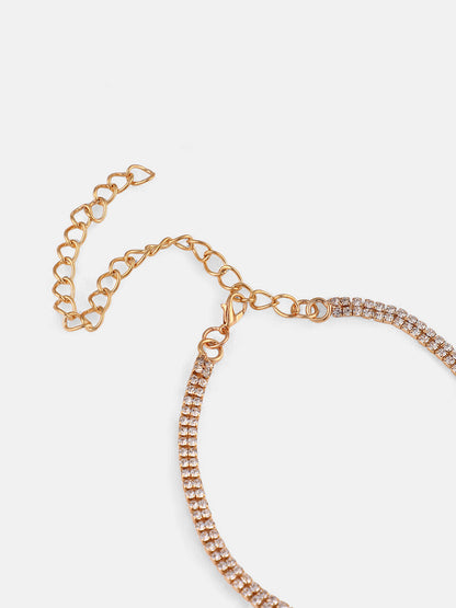 The Bijou Multi-Layer Lariat Necklace - Crystal Silver-SOHINC6207