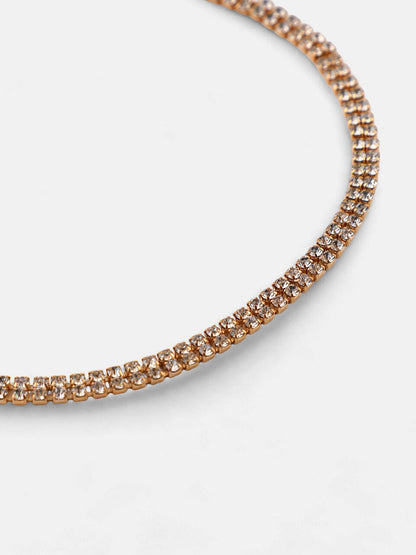 The Bijou Multi-Layer Lariat Necklace - Crystal Silver-SOHINC6207