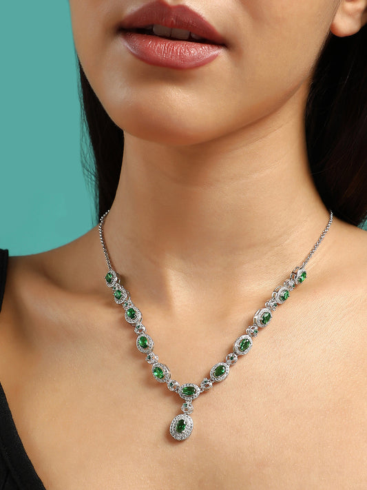 The Monaco Collar Necklace - Emerald Green-SOHINC6208