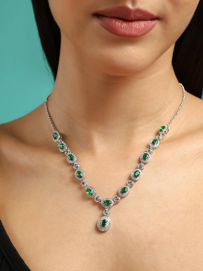 The Monaco Collar Necklace - Emerald Green-SOHINC6208