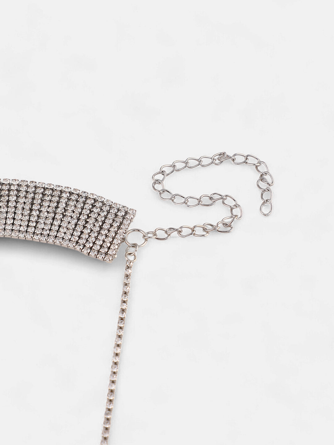 The Bijou Multi-Layer Necklace - Metallic Silver-SOHINC6209