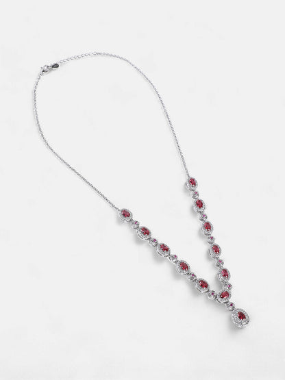The Monaco Collar Necklace - Crimson Red-SOHINC6211