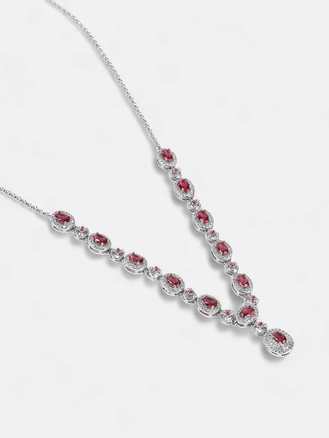 The Monaco Collar Necklace - Crimson Red-SOHINC6211