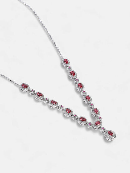 The Monaco Collar Necklace - Crimson Red-SOHINC6211