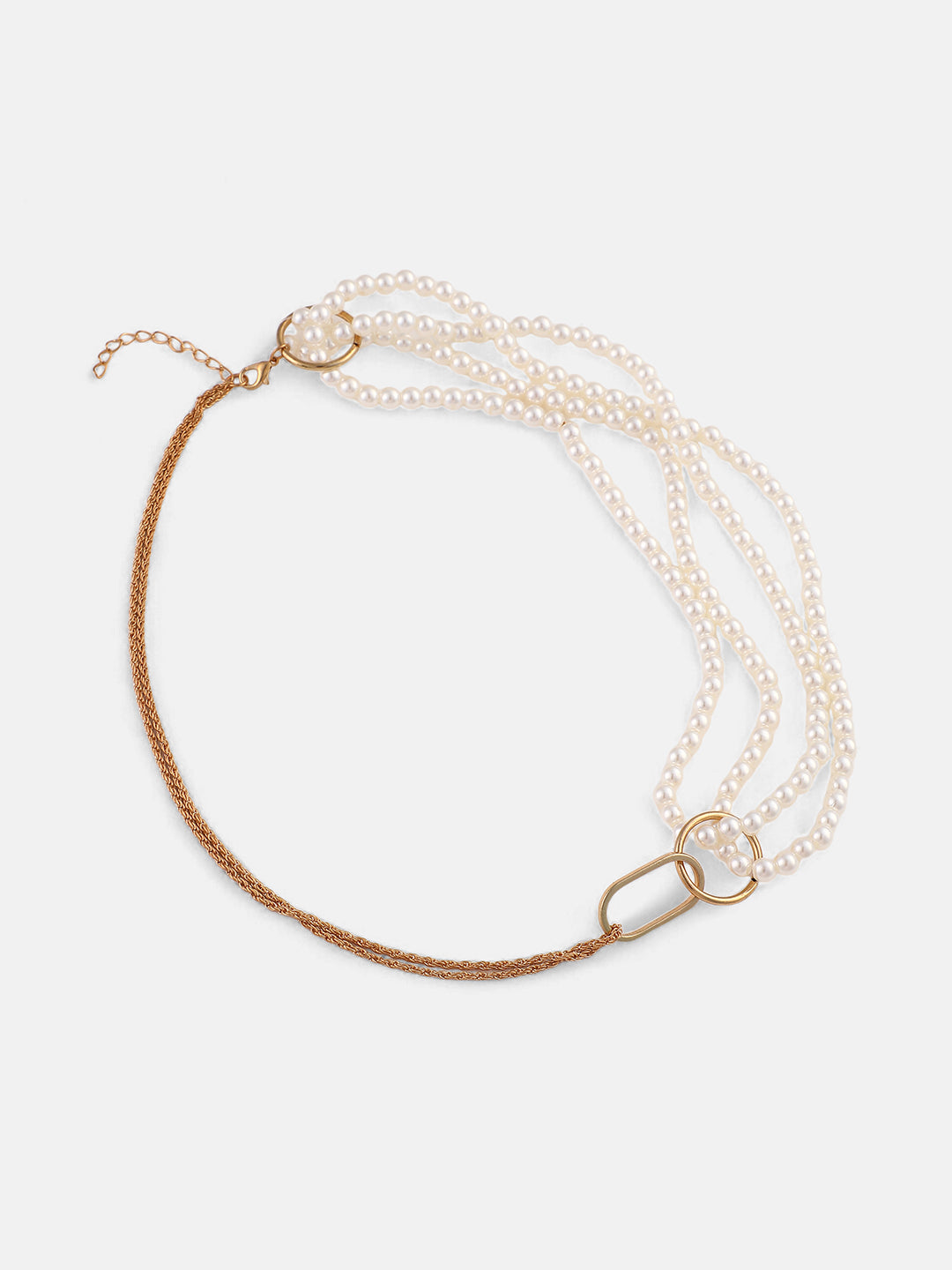 The Larissa Chain Necklace - Daisy White-SOHINC6212