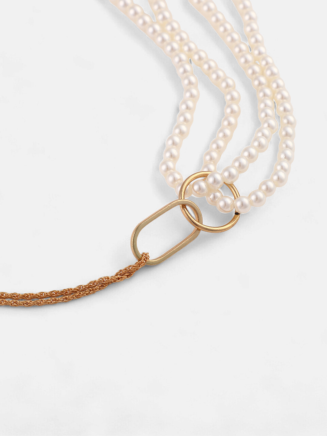 The Larissa Chain Necklace - Daisy White-SOHINC6212