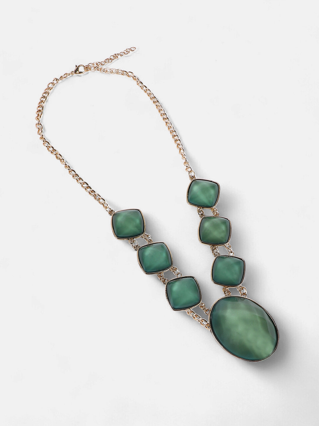 The Sicily Statement Necklace - Emerald Green-SOHINC6220