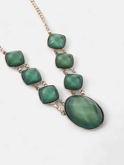 The Sicily Statement Necklace - Emerald Green-SOHINC6220