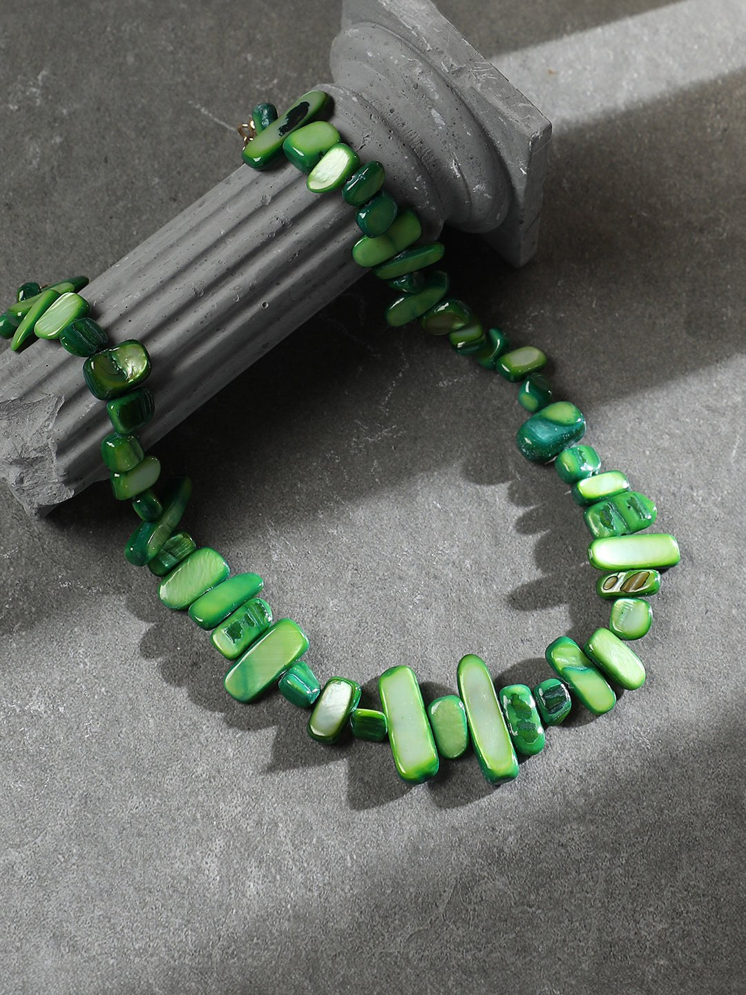 The Belize Collar Necklace - Kelly Green-SOHINC6222