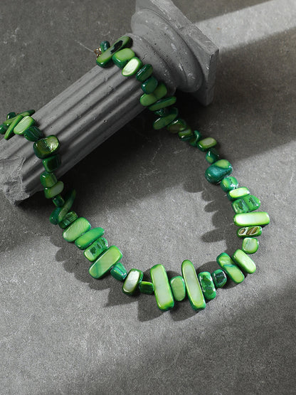 The Belize Collar Necklace - Kelly Green-SOHINC6222