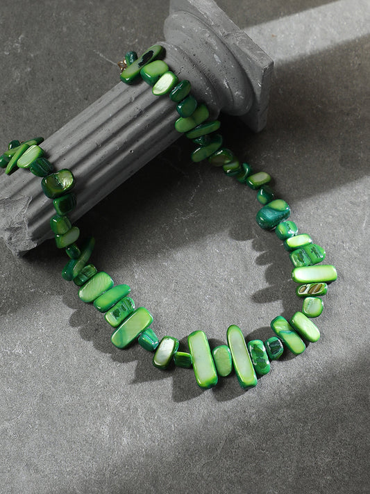 The Belize Collar Necklace - Kelly Green-SOHINC6222
