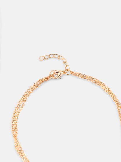The Nature's Luna Multi-Layer Necklace - Antique Gold-SOHINC6224
