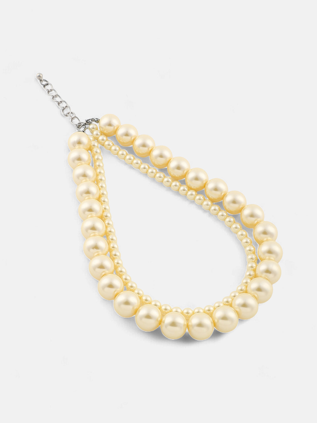 The Jackie Multi-Layer Necklace - Ivory White-SOHINC6233