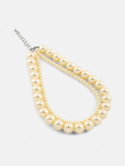 The Jackie Multi-Layer Necklace - Ivory White-SOHINC6233