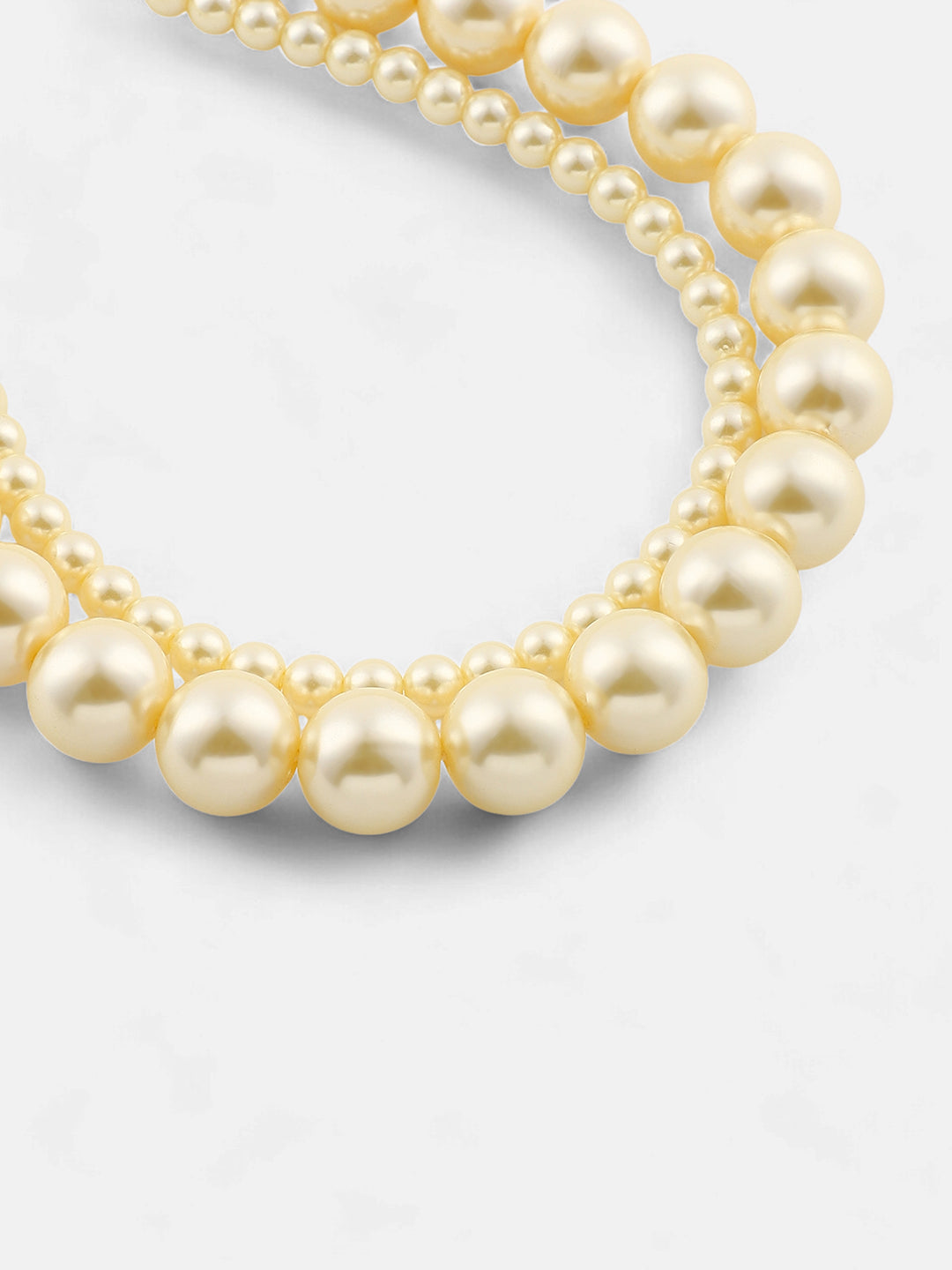 The Jackie Multi-Layer Necklace - Ivory White-SOHINC6233