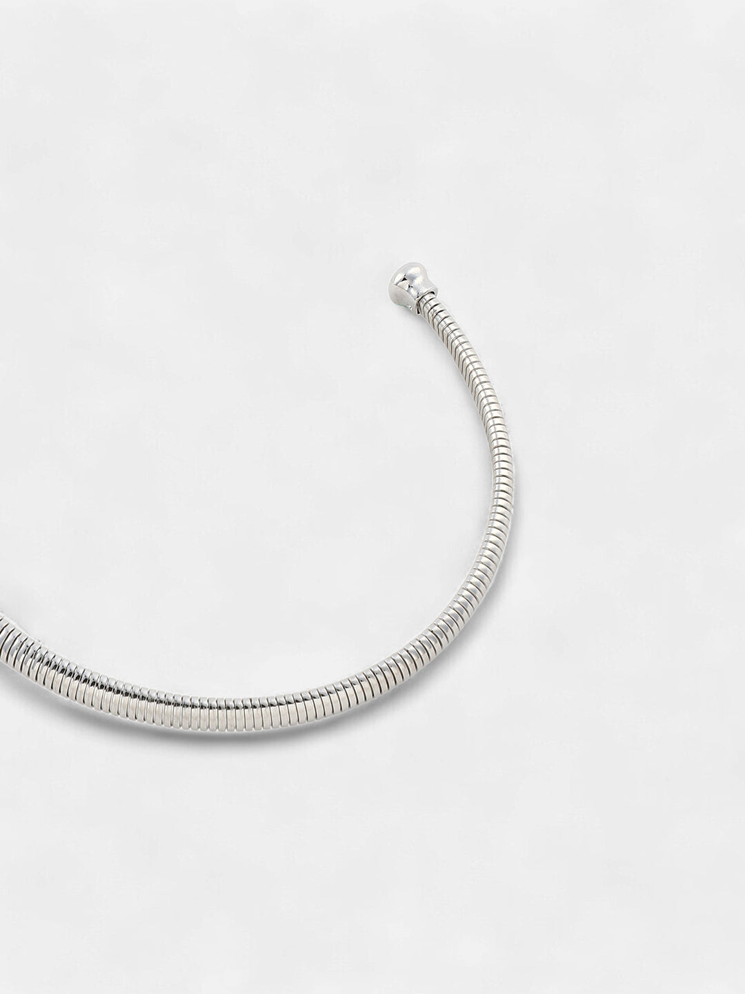 The Jaguar Lariat Necklace - Metallic Silver-SOHINC6234
