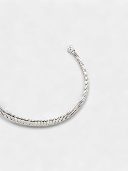 The Jaguar Lariat Necklace - Metallic Silver-SOHINC6234