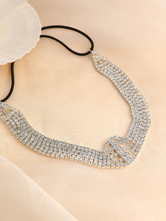 The Bijou Collar Necklace - Crystal Silver-SOHINC6235