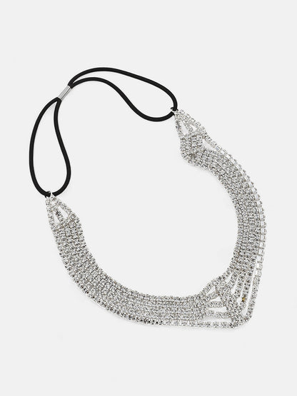The Bijou Collar Necklace - Crystal Silver-SOHINC6235