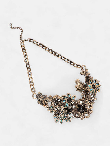 The Garden Of Eden Statement Necklace - Mint Green-SOHINC6242