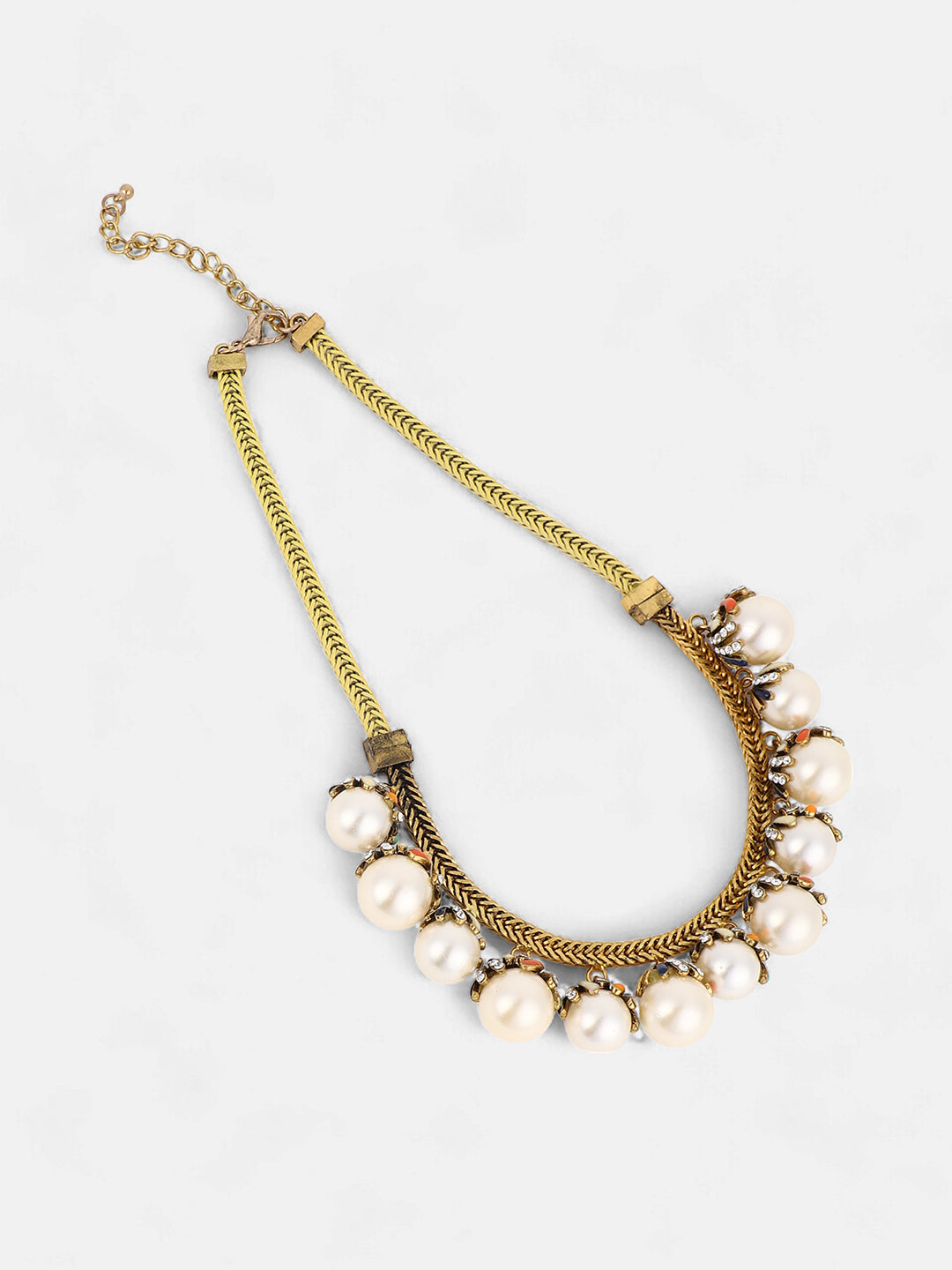 The Bacca Princess Necklace - Pearl White-SOHINC6244