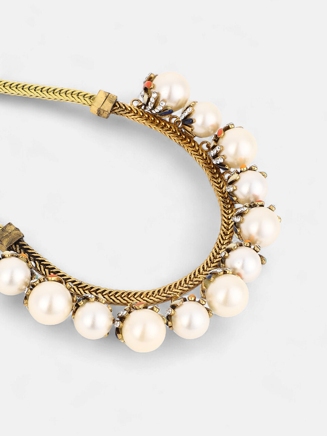 The Bacca Princess Necklace - Pearl White-SOHINC6244