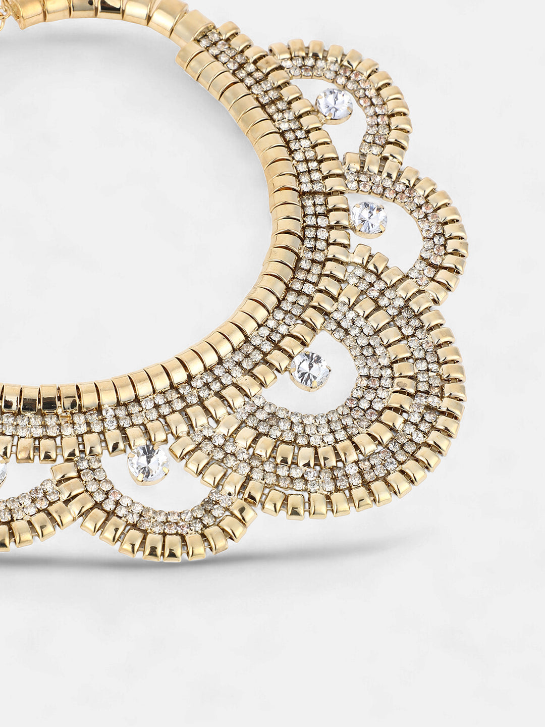 The Corona Statement Necklace - Crystal Silver-SOHINC6245