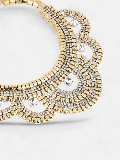 The Corona Statement Necklace - Crystal Silver-SOHINC6245